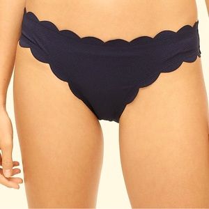 J.Crew Scallop piqué surf hipster bikini bottom